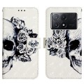 For Xiaomi Poco X6 Pro 3D Painting Horizontal Flip Leather Phone Case(Skull)