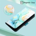 For Motorola Edge 40 Neo PT003 Marble Pattern Flip Leather Phone Case(Green)