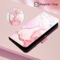 For Motorola Moto G34 PT003 Marble Pattern Flip Leather Phone Case(Rose Gold)