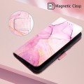 For Xiaomi Redmi 13C PT003 Marble Pattern Flip Leather Phone Case(Pink Purple Gold)