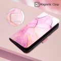 For Xiaomi Redmi Note 13 4G Global PT003 Marble Pattern Flip Leather Phone Case(Pink Purple Gold)