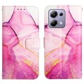 For Xiaomi Poco M6 Pro 4G PT003 Marble Pattern Flip Leather Phone Case(Pink Purple Gold)