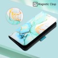 For Xiaomi Poco M6 Pro 4G PT003 Marble Pattern Flip Leather Phone Case(Green)