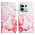 For Xiaomi Redmi Note 13 Pro 5G Global PT003 Marble Pattern Flip Leather Phone Case(Rose Gold)