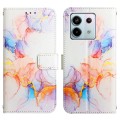 For Xiaomi Redmi Note 13 Pro 5G Global PT003 Marble Pattern Flip Leather Phone Case(Galaxy Marble Wh