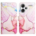 For Xiaomi Redmi Note 13 Pro+ 5G PT003 Marble Pattern Flip Leather Phone Case(Rose Gold)