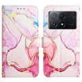 For Xiaomi Redmi K70E PT003 Marble Pattern Flip Leather Phone Case(Rose Gold)