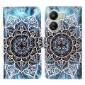 For Xiaomi Redmi 13C Colored Drawing Pattern Plain Weave Leather Phone Case(Undersea Mandala)