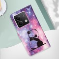 For Xiaomi Redmi Note 13 5G Global Colored Drawing Pattern Plain Weave Leather Phone Case(Baby Panda