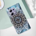 For Xiaomi Redmi Note 13 Pro 4G Global Colored Drawing Pattern Plain Weave Leather Phone Case(Unders