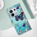 For Xiaomi Redmi Note 13 Pro 5G Global Colored Drawing Pattern Plain Weave Leather Phone Case(Caring