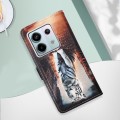 For Xiaomi Redmi Note 13 Pro 5G Global Colored Drawing Pattern Plain Weave Leather Phone Case(Cats A