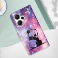 For Xiaomi Redmi Note 13 Pro+ 5G Colored Drawing Pattern Plain Weave Leather Phone Case(Baby Panda)