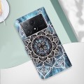 For Xiaomi Redmi K70E Colored Drawing Pattern Plain Weave Leather Phone Case(Undersea Mandala)