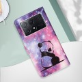 For Xiaomi Redmi K70E Colored Drawing Pattern Plain Weave Leather Phone Case(Baby Panda)