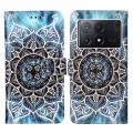 For Xiaomi Poco X6 Pro Colored Drawing Pattern Plain Weave Leather Phone Case(Undersea Mandala)