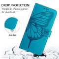 For Samsung Galaxy A41 EU Embossed Butterfly Leather Phone Case(Blue)