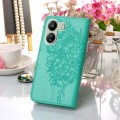 For Xiaomi Redmi 13C Embossed Butterfly Leather Phone Case(Green)
