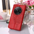 For Xiaomi Redmi A3 Embossed Butterfly Leather Phone Case(Red)