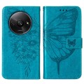 For Xiaomi Redmi A3 Embossed Butterfly Leather Phone Case(Blue)