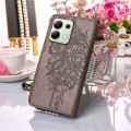 For Xiaomi Redmi Note 13 4G Global Embossed Butterfly Leather Phone Case(Grey)