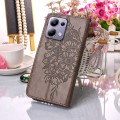 For Xiaomi Redmi Note 13 Pro 4G Global Embossed Butterfly Leather Phone Case(Grey)