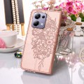 For Xiaomi Redmi Note 13 Pro 4G Global Embossed Butterfly Leather Phone Case(Rose Gold)