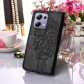 For Xiaomi Redmi Note 13 Pro 4G Global Embossed Butterfly Leather Phone Case(Black)
