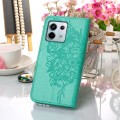 For Xiaomi Redmi Note 13 Pro 5G Global Embossed Butterfly Leather Phone Case(Green)