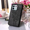 For Xiaomi Redmi Note 13 Pro 5G Global Embossed Butterfly Leather Phone Case(Black)