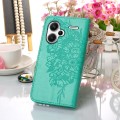 For Xiaomi Redmi Note 13 Pro+ 5G Embossed Butterfly Leather Phone Case(Green)