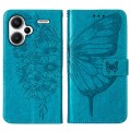 For Xiaomi Redmi Note 13 Pro+ 5G Embossed Butterfly Leather Phone Case(Blue)