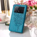 For Xiaomi Redmi K70E Embossed Butterfly Leather Phone Case(Blue)