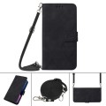 For Xiaomi Redmi Note 13 4G Global Crossbody 3D Embossed Flip Leather Phone Case(Black)