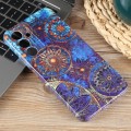 For Samsung Galaxy S22 5G Painted Pattern Precise Hole PC Phone Case(Abstract Flower)