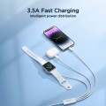 JOYROOM S-IW007 3 in 1 USB to Dual 8 Pin + Magnetic Watch Wireless Charging Data Cable, Length: 1.2m