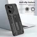 For Tecno Camon 20 Pro 4G Variety Brave Armor Finger Loop Holder Phone Case(Black)