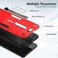 For Tecno Camon 20 Pro 4G Variety Brave Armor Finger Loop Holder Phone Case(Red)