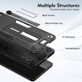 For Tecno Camon 20 Pro 5G Variety Brave Armor Finger Loop Holder Phone Case(Black)