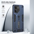 For Tecno Camon 20 Pro 5G Variety Brave Armor Finger Loop Holder Phone Case(Blue)