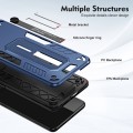For Tecno Pova Neo 3 Variety Brave Armor Finger Loop Holder Phone Case(Blue)