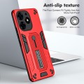 For Tecno Spark 10 Pro Variety Brave Armor Finger Loop Holder Phone Case(Red)