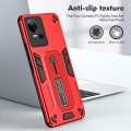 For Tecno Spark 10 5G Variety Brave Armor Finger Loop Holder Phone Case(Red)