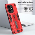 For Tecno Spark Go 2024 Variety Brave Armor Finger Loop Holder Phone Case(Red)