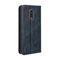 For BLU View 4 / View 2 202 Magnetic Buckle Retro Texture Leather Phone Case(Blue)