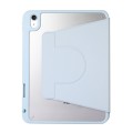 For iPad Pro 11 2022 / 2020 / 2021 / 2018 2 in 1 Acrylic Split Rotating Leather Tablet Case(Ice Blue