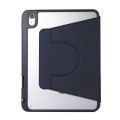 For iPad Pro 11 2022 / 2020 / 2021 / 2018 2 in 1 Acrylic Split Rotating Leather Tablet Case(Dark Blu