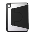 For iPad Pro 11 2022 / 2020 / 2021 / 2018 2 in 1 Acrylic Split Rotating Leather Tablet Case(Black)