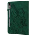 For Lenovo Tab P12 / Xiaoxin Pad Pro 12.7 Big Butterfly Embossed Leather Tablet Case(Green)