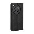 For OnePlus 12 Magnetic Buckle Retro Texture Leather Phone Case(Black)